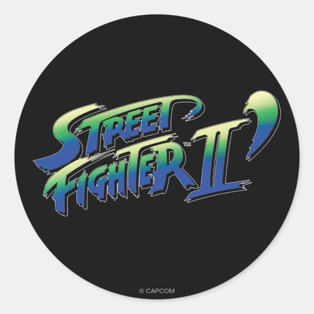 Sticker Rond Logo du Street Fighter II' (Devant)