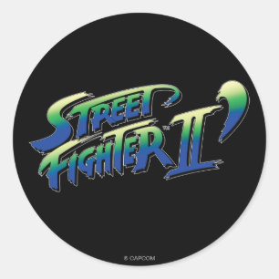 Sticker Rond Logo du Street Fighter II'