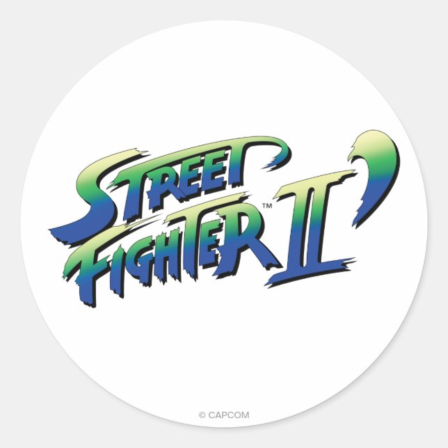 Sticker Rond Logo du Street Fighter II' (Devant)