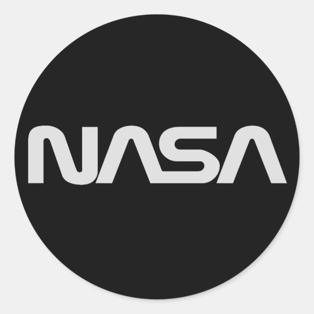Sticker Rond Logo du ver gris de la NASA (Devant)