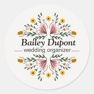Sticker Rond logo élégant du planificateur de mariage