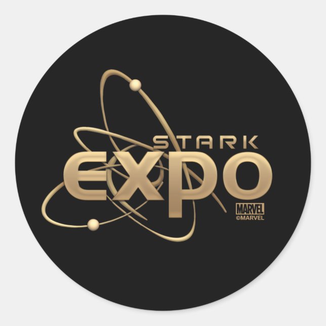 Sticker Rond Logo empilé Stark Expo (Devant)
