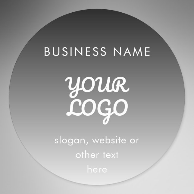 Sticker Rond Logo et texte promotionnels modernes | Couleur mod (Créateur téléchargé)