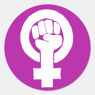 Sticker Rond Logo, féministe/feminista, égalité/igualidad :