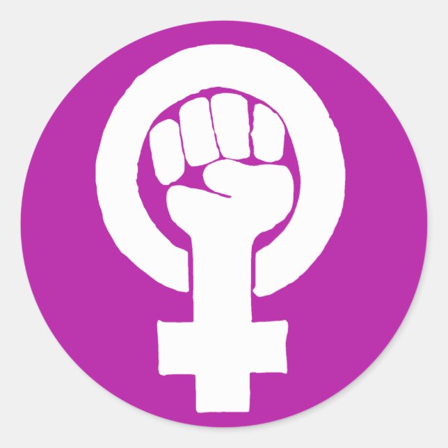 Sticker Rond Logo, féministe / féministe, égalité / igualidad : (Devant)