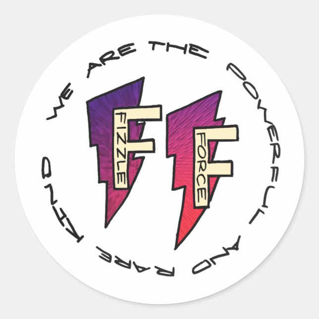 Sticker Rond Logo Fizzle Force (Devant)