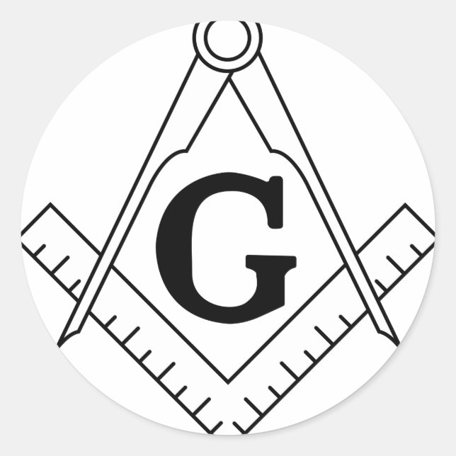 Sticker Rond Logo Freemason masonic (Devant)