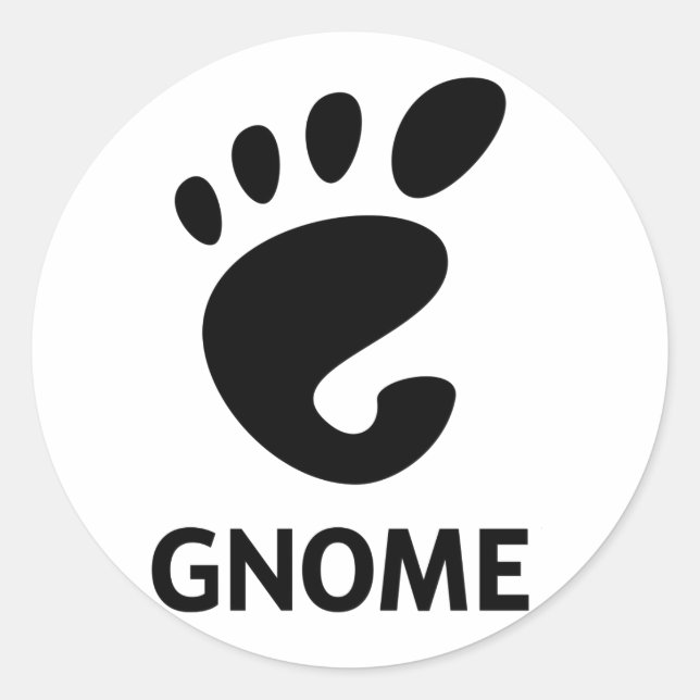 Sticker Rond Logo GNOME (Devant)