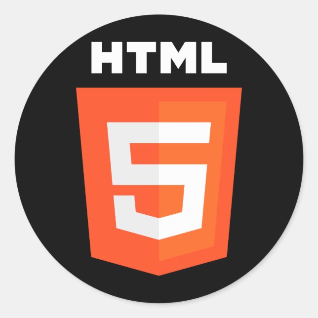 Sticker Rond Logo HTML 5 (Devant)