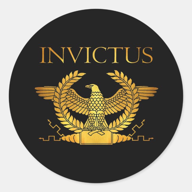 Sticker Rond logo invictus (Devant)