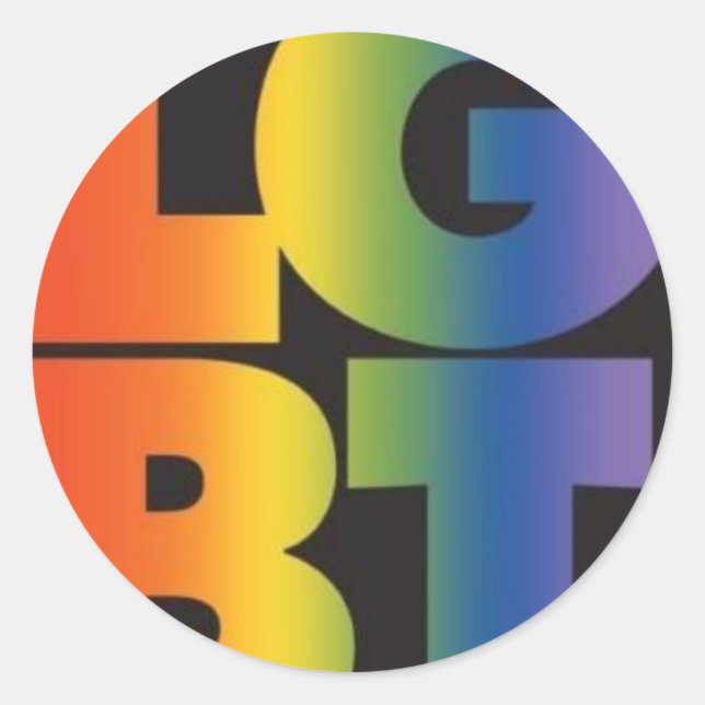 Sticker Rond Logo LGBT (Devant)
