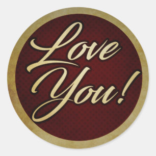 Sticker Rond Logo - Love You !