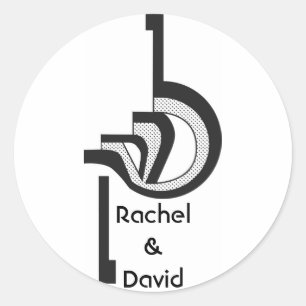 Sticker Rond Logo mariage