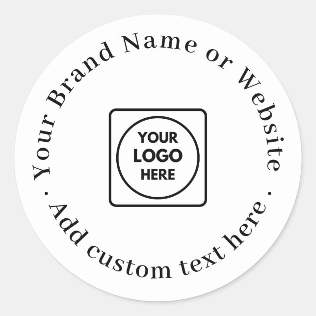 Sticker Rond Logo minimal blanc | Moderne Classique Professionn (Devant)