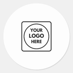 Sticker Rond Logo minimaliste blanc Moderne Classique Profess