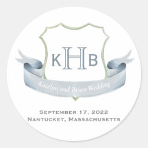 Logo Monogram Crest mariage