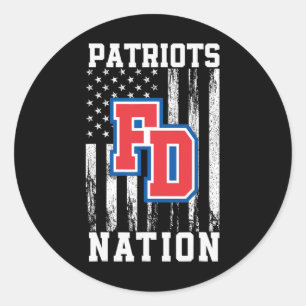 Sticker Rond Logo Nation De Fort Dorchester Patriots