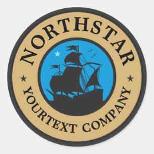 Sticker Rond Logo North Star