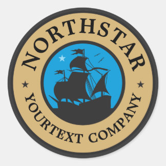 Sticker Rond Logo North Star