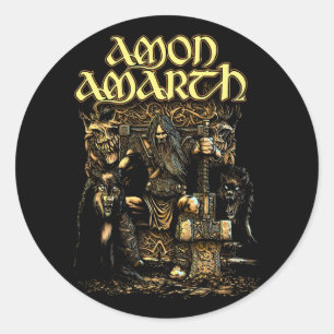 Sticker Rond Logo officiel de la bande Amon Amarth Thor