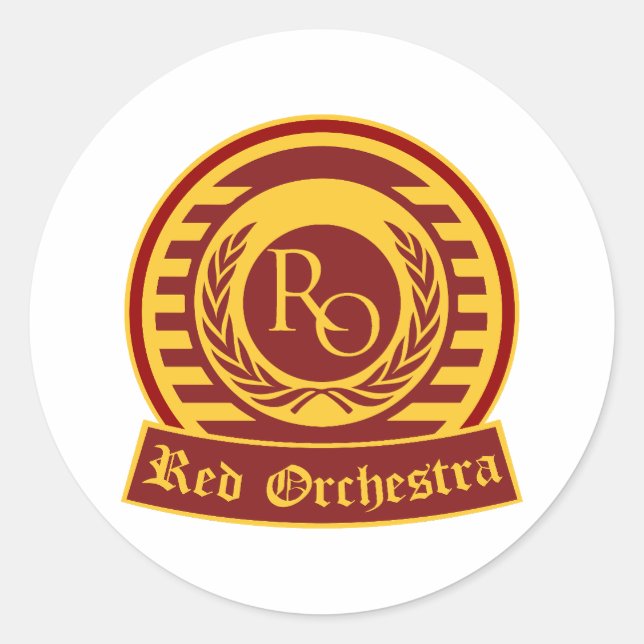STICKER ROND LOGO ORCHESTRA ROUGE (Devant)
