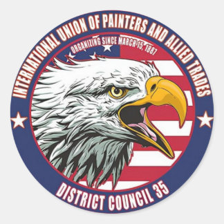 Sticker Rond Logo Painters Union District 35 Eagle