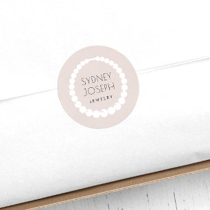 Sticker Rond Logo Pastel Collier Design de bijoux
