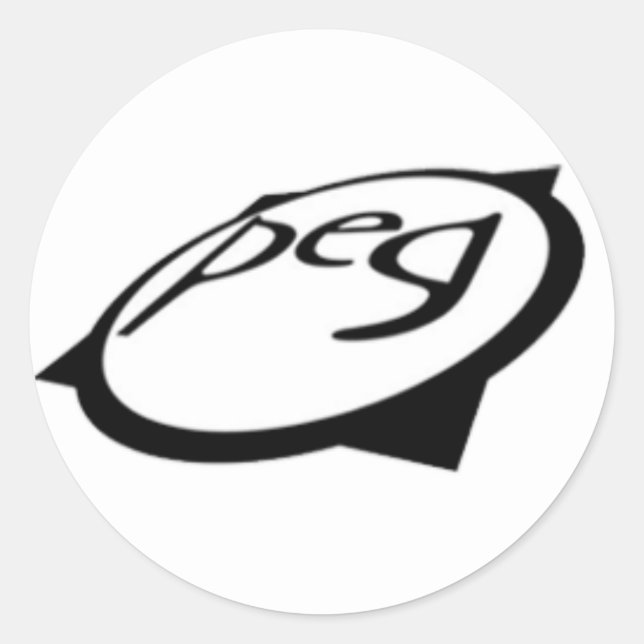 Sticker Rond Logo Peg (Devant)