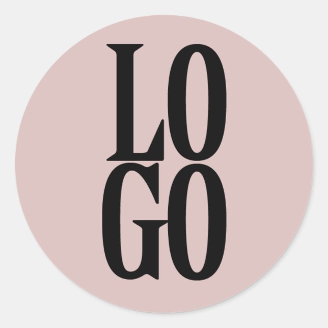 Sticker Rond Logo personnalisé de l'entreprise ou de l'entrepri (Devant)