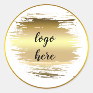 Sticker Rond Logo personnalisé de Parties scintillant à anneaux