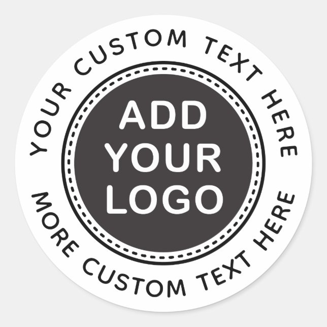 Sticker Rond Logo personnalisé et modèle commercial promotionne (Devant)