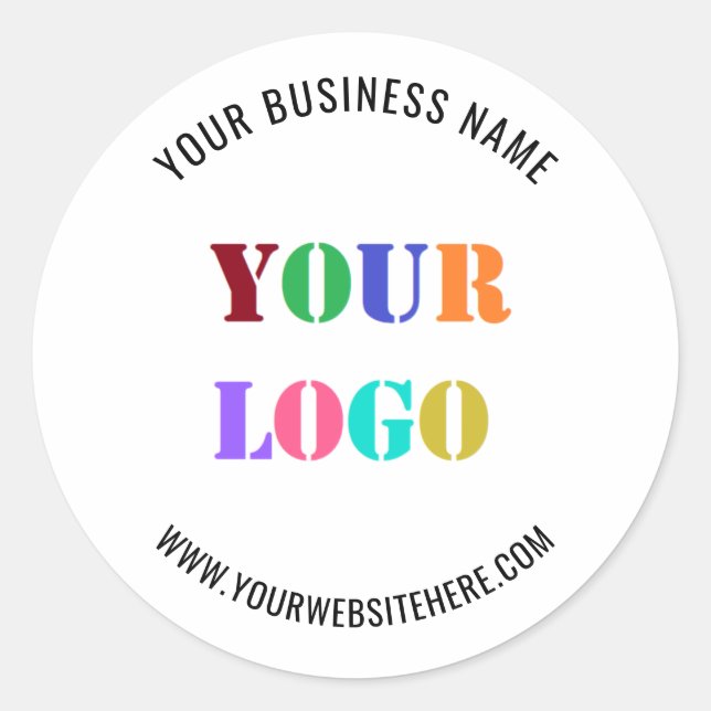 Sticker Rond Logo personnalisé et Modèle d'autocollant professi (Devant)