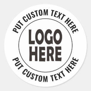 Sticker Rond Logo personnalisé et promotion commerciale du text