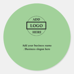 Sticker Rond Logo personnalisé simple et élégant ici entr