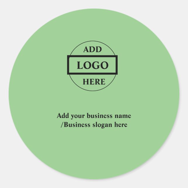 Sticker Rond Logo personnalisé simple et élégant ici entreprise (Devant)