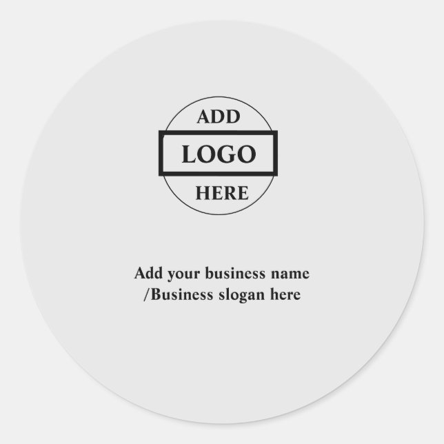 Sticker Rond Logo personnalisé simple et élégant ici entreprise (Devant)