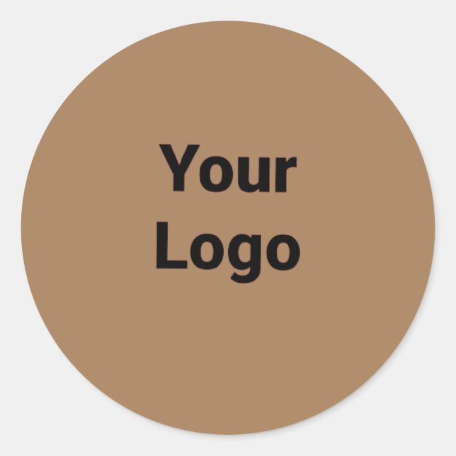 Sticker Rond Logo personnalisé simple et élégant ici société cl (Devant)