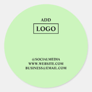Sticker Rond Logo personnalisé simple et élégant ici société so