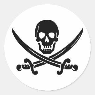 Sticker Rond Logo pirate