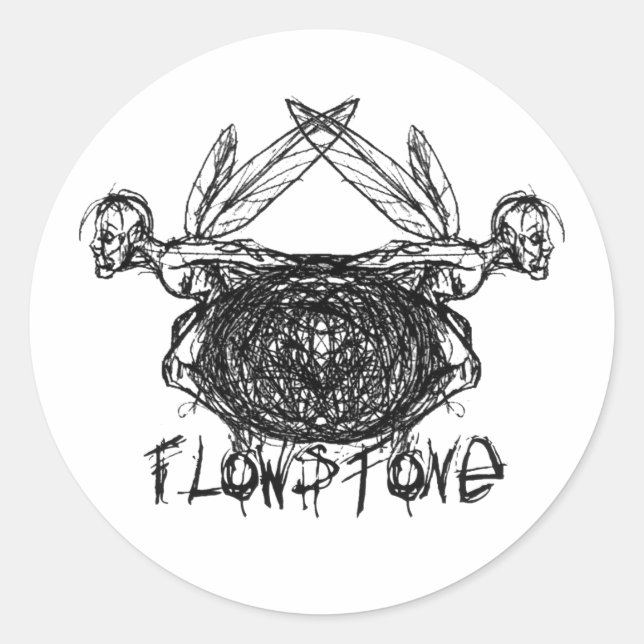 Sticker Rond Logo Pixies Graphiques Flowstone (Devant)