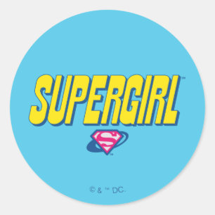 Sticker Rond Logo Pop Supergirl