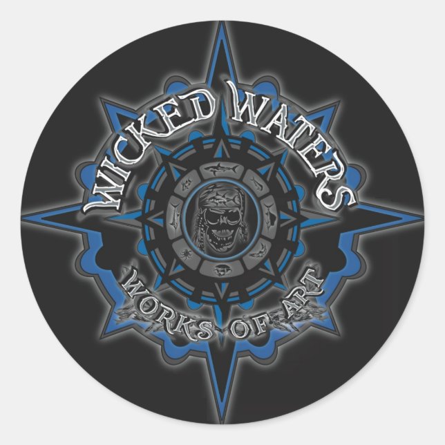 Sticker Rond Logo principal Wicked Waters (Devant)
