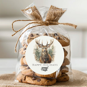 Sticker Rond Logo Professionnel Client Cadeau Noël