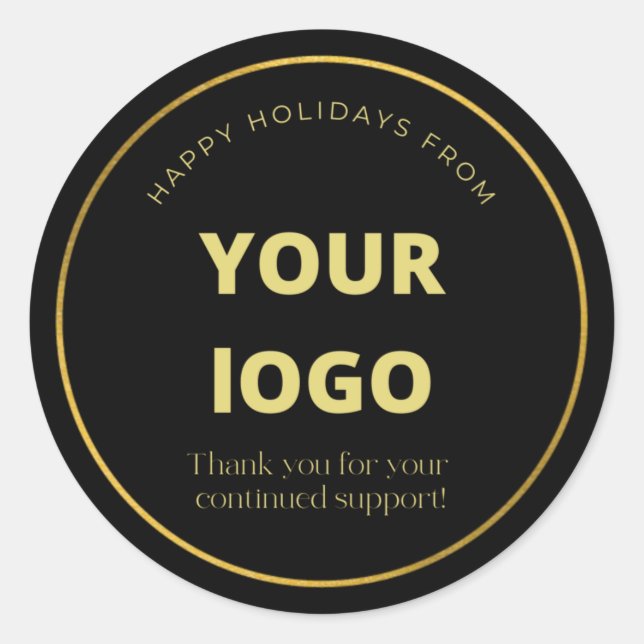 Sticker Rond Logo professionnel Gold Logo Merci promotionnel (Devant)