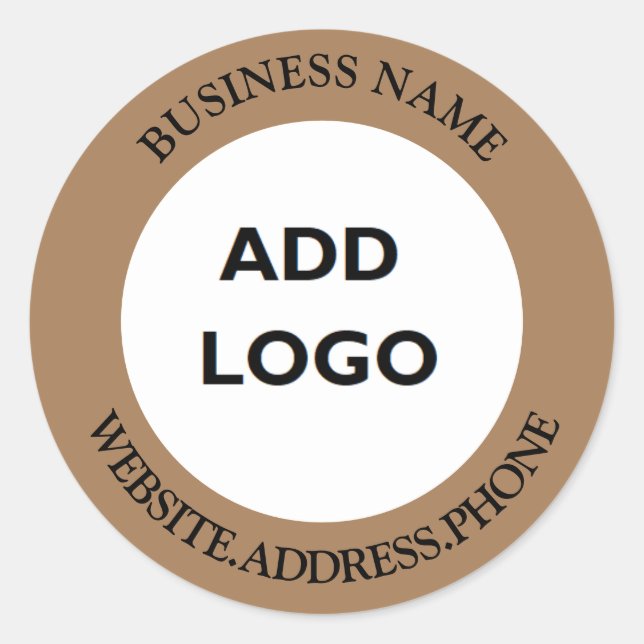 Sticker Rond Logo professionnel personnalisé (Devant)
