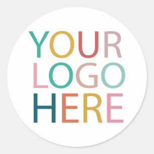 Sticker Rond Logo professionnel personnalisé Entreprise Noir