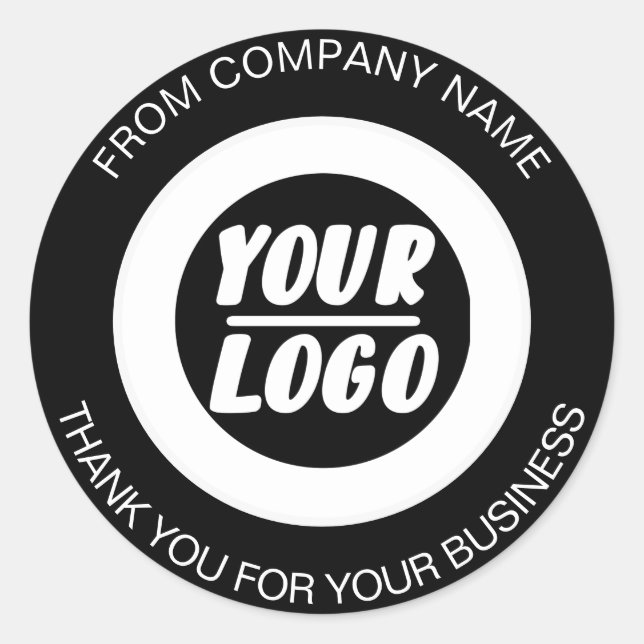 Sticker Rond logo professionnel personnalisé, nom de l'entrepri (Devant)