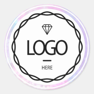 Sticker Rond Logo Promotionnel Personnalisé Couleurs Holographi