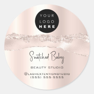 Sticker Rond Logo QR Code Boutique en ligne Parties scintillant