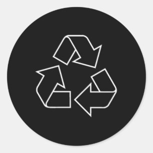 Sticker Rond Logo Recyclage Symbole de recyclage Jour des terre